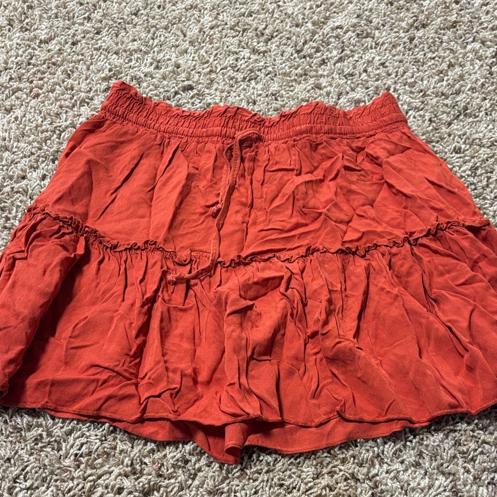 Elegant Women's Ruffled Skirts in Red